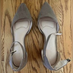 Kelly & Katie Taupe Suede Heels